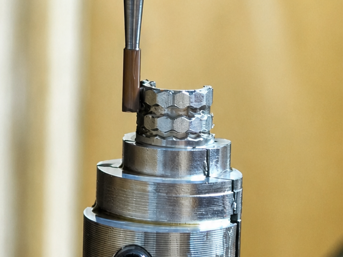 Precision shaping of a titanium earring