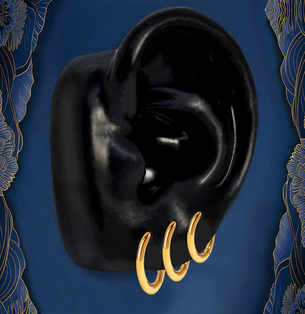Minimalist gold hoop earrings for everyday wear, lightweight and elegant